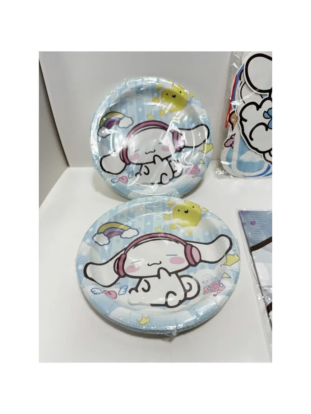 Cinnamoroll Party Supplies Tableware Set Plates Napkins Tablecloth Sanrio Cute